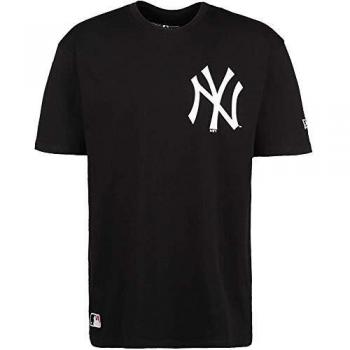 New Era Men's Black Yankees Logo Oversized T-Shirt Size XS