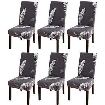 TMILIATRAY Fundas para Sillas Pack de 6 Fundas Sillas Comedor Funda Silla Elásticas Modernas Funda Desmontables Lavables Cubiertas para Sillas para Banquete Oficina Boda Bar
