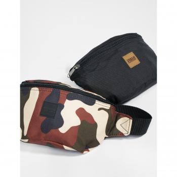 Urban Classics Unisex Hip Bag 2-Pack - Black/Rusty Camo