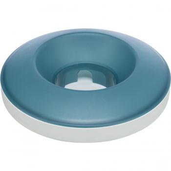 Comedero Trixie Slow Feeding Rocking Bowl para perros, 500 ml, Gris/Azul, Diámetro 23 cm
