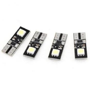 4x Coche T10W5W blanco libre de errores canbus 5050SMD 2luces LED Bombillas Lámparas