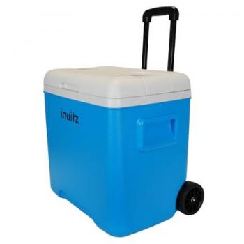 Nevera Portátil con Ruedas INUITZ Island Roller 30 Litros Azul para Playa y Camping