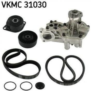 SKF Bomba de agua + kit de correa poli V VKMC 31030