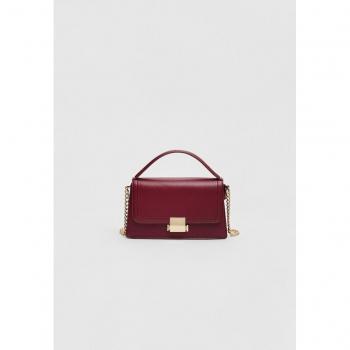 Burgundy Double-Handle Crossbody Bag