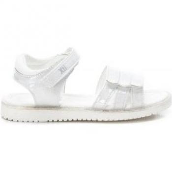 Sandalia Niña Xti Kids 150381 Blanco Piel Charol Cierre Adherente Vegano