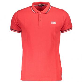 Cavalli Class Red Cotton Polo Shirt - XXL
