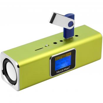 Musicman Altavoz portátil con pantalla MA Sonido estéreo Radio FM incorporada Soporte de tarjetas USB TF y MicroSD Estación de sonido móvil