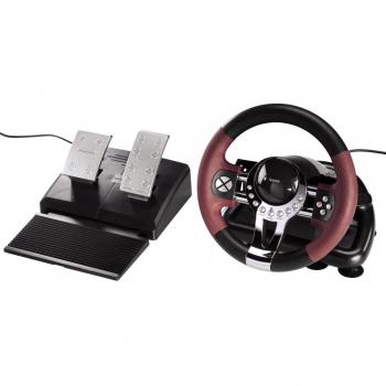 Hama - Racing Wheel Thunder V5 para PS3, Con cables, Wheel + Pedals
