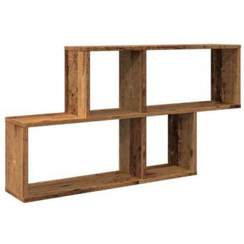 Estante de pared de madera de ingeniería envejecida 100x18x53 cm