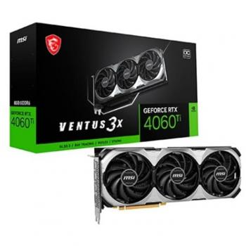 MSI GeForce RTX 4060 Ti VENTUS 3X OC 8GB GDDR6 PCIe 4.0 DLSS3 Triple DisplayPort HDMI