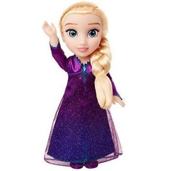 Frozen 2 - Elsa Muñeca Musical Grande de 38 cm – Elsa Canta Las 14 Frases de la Película – El Vestido Tiene Preciosos Detalles y se Ilumina – Muñeca Única para niñas con 3 años +