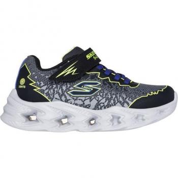 Skechers Boy's Vortex Zorento Lights Trainers - Black/Yellow, Size: 12/F (Standard) and Skechers Boys Flight Sneakers - Black/Yellow, Size: 13 Youth