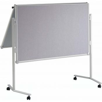 Panel de Conferencias Pro Plegable MAUL, 150x120cm, Superficie de Fibra de Vidrio, Color Gris