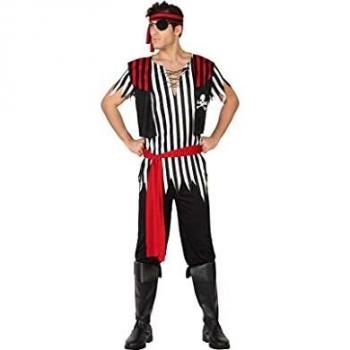 Disfraz de Pirata para Adultos (5 piezas) Hombre M/L - Negro y Blanco