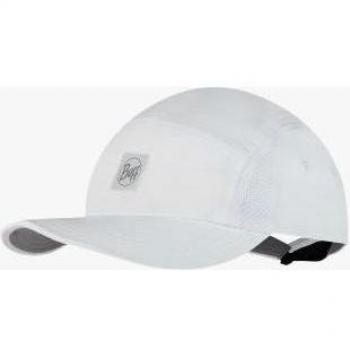 Buff 5 Panel Go Cap Solid White Unisex S/M