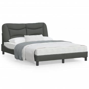 vidaXL Dark Gray Fabric Double Bed Frame without Mattress 53.9x74.8