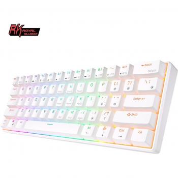 Teclado Mecánico Inalámbrico RK61 RGB Retroiluminado 2.4G Bluetooth Hot-Swappable 61 Teclas Compacto