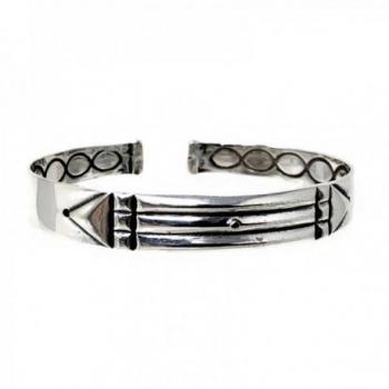 Pulsera de plata 925 con brazalete de diámetro 55mm estilo Atlante para mujer.