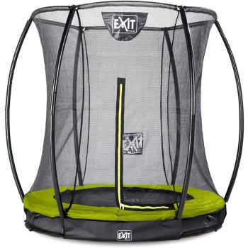 Trampolín Silhouette enterrado de 183 cm con red de seguridad - verde lima