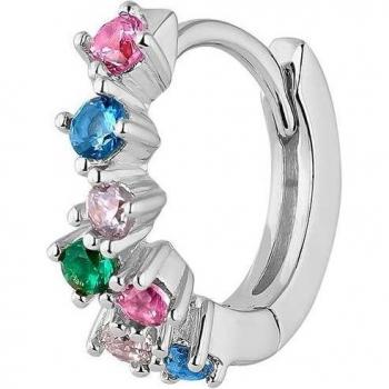 Piercing aro Earcandy Moni de plata bañado en rodio