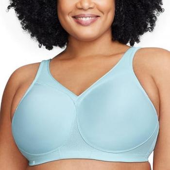 Glamorise MagicLift Seamless Sports Bra - Ice Water Blue, Women's Size 44-G