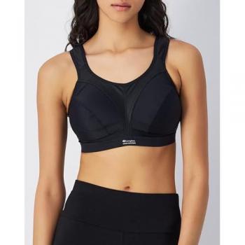 Sujetador deportivo Champion Active D+ Classic negro para mujer con soporte extremo