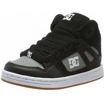 DC Shoes (DCSHI) Crisis WNT-High-Top Shoes for Boys, Zapatillas de Skateboard para Niños, Black/Grey, 32 EU