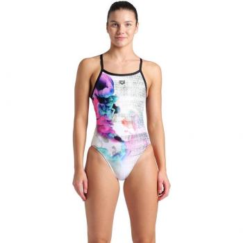 Bañador de Natación Mujer Arena Airbrush Challenge Espalda Abierta