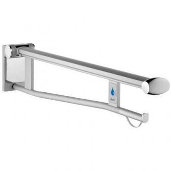 Soporte Abatible para WC Keuco Plan Care 850mm, Derecho, Cromado/Gris Claro, con Función de Radio