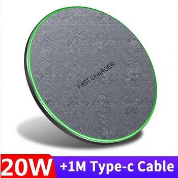 Cargador Inalámbrico Rápido FDGAO 30W/20W para iPhone 12, 11, XS, XR, X, 8 y Airpods Pro - Carga Qi para Samsung S20,