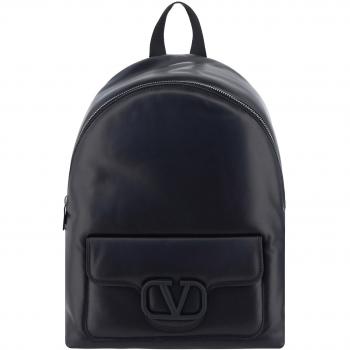 Valentino Garavani Modern Man Leather Backpack, Black, Male, Size: ONE SIZE