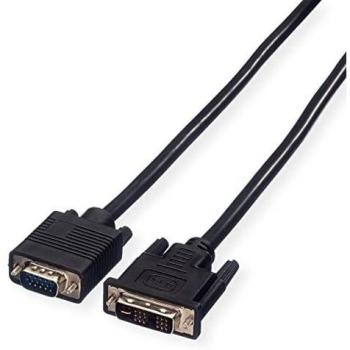 Cable VALUE DVI-VGA DVI (12+5) Macho - VGA Macho Negro 5m