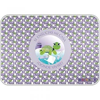 Grafoplás 9252628. Vade Escolar para Proteger Escritorio, PVC, Colección Wise Planet, Tortuga, 47x33cm