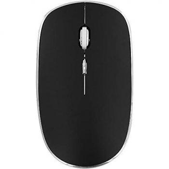 Ratón inalámbrico silencioso Rubby 1600dpi - Negro/Plata