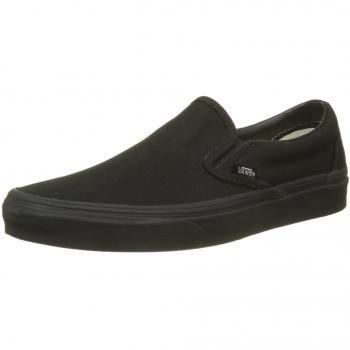 Vans Classic Slip-On Unisex Sneakers - Black, No Laces, Casual