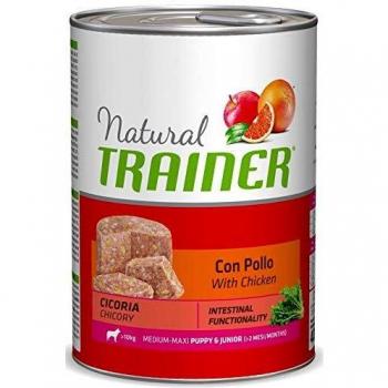 Comida Húmeda Natural Trainer para Cachorros y Juniors Medianos y Maxi con Pollo - 400g
