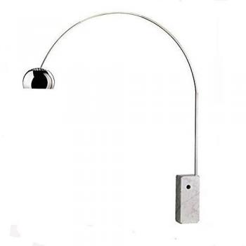 Lámpara de pie Arco LED 28W Luz Cálida 2700K 1126LM Regulable con Base de Mármol de Carrara