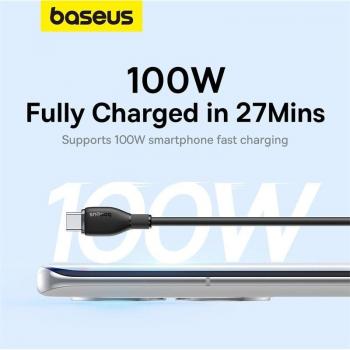 Cable de carga rápida Baseus Pudding USB a Type-C 100W 1.2m azul