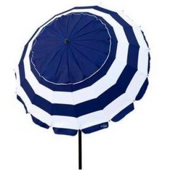 Sombrilla Aktive Beach Altura Regulable Protección Uv50 Azul/Blanco Ø220 Cm