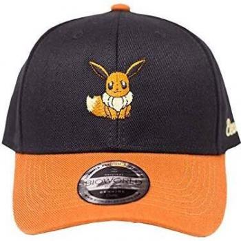 Difuzed Pokemon Embroidered Eevee Curved Bill Baseball Cap, Orange