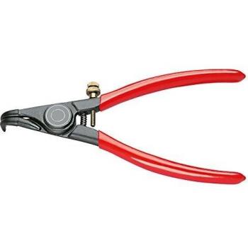 GEDORE Alicates para circlips para anillos de seguridad exteriores, Con resorte de apertura/tornillo de ajuste, Acodados en 90°, Ø puntas: 0,7 mm, 8000 A 01G