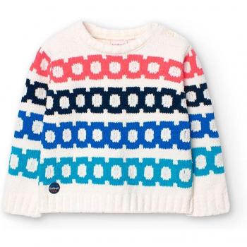 Boboli Jersey de bebé niño con estampado geométrico y cuello redondo