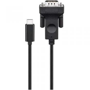 Adaptador USB-C a VGA 1.8m Negro - Soporte 1920x1080p@60Hz