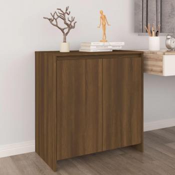 Aparador de madera contrachapada marrón roble 70x41x75 cm, Mueble de Almacenaje de Salón, Armarios con Puertas, Cajón de Madera, Buffet para salón Moderno, Arm