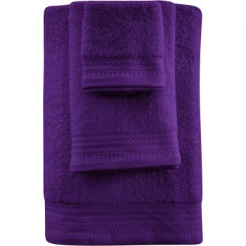 Eiffel Textile Juego de Toallas Calidad Rizo 400 gr, Algodón Egipcio 100%, Morado, 1x Sabana 1x Lavabo 1x Tocador, 3 Unidades