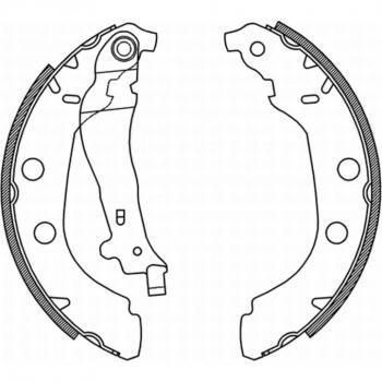 Juego de zapatas de freno ABE C0P027ABE - Juego de zapatas de freno, marca ABE, modelo C0P027ABE