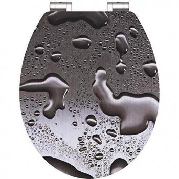 SCHÜTTE Tapa de váter cierre suave alto brillo MDF modelo GREY STEEL