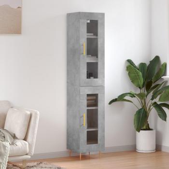 Armario de hormigón gris 34,5x34x180 cm madera multicapa