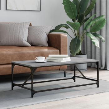 Mesa de centro vidaXL madera contrachapada 100x50x35 cm en color negro, roble sonoma y roble ahumado, ideal para salón o comedor como mesita auxiliar o mesa de café