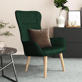 Sillón de relax de tela vidaXL en color gris claro, gris oscuro y crema; Sillón cómodo para dormitorio y sala, también disponible en verde oscuro